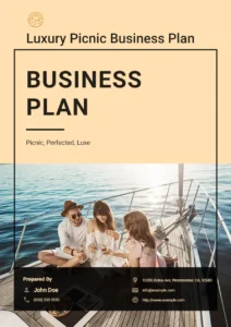 cover page for luxury picnic business plan