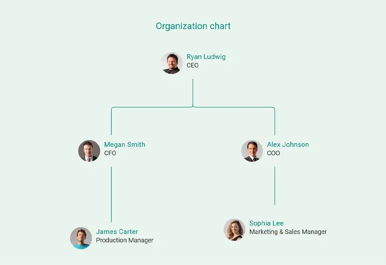 organization chart of t shirt business plan