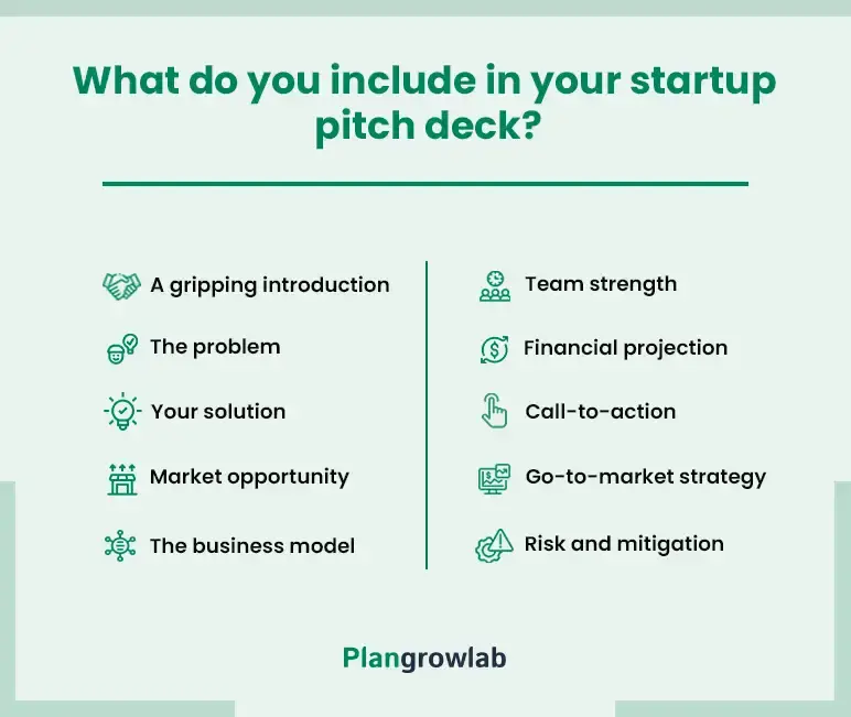 what to include in startup pitch deck