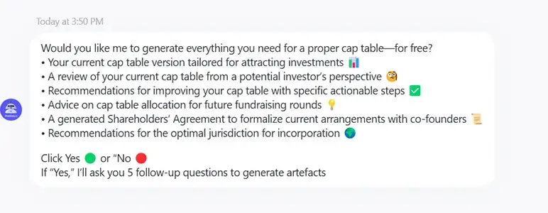 cap table