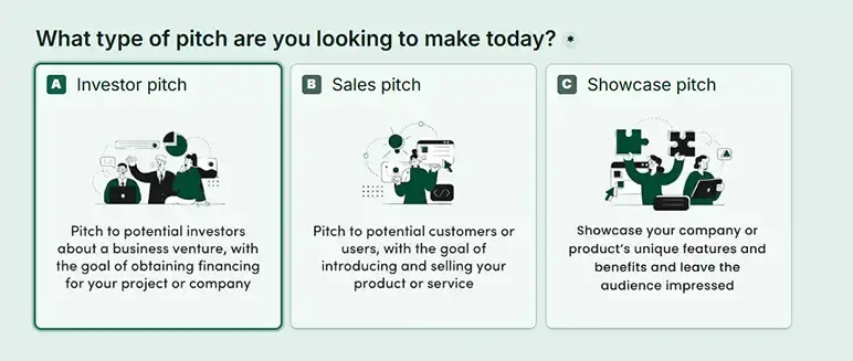 what type of pitch are you looking to make today