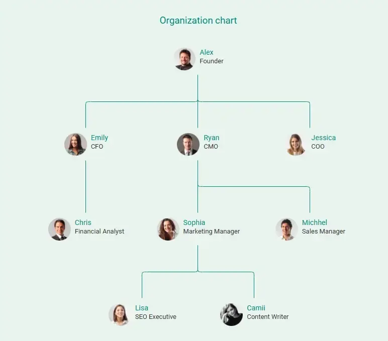 organization chart of digital marketing agency