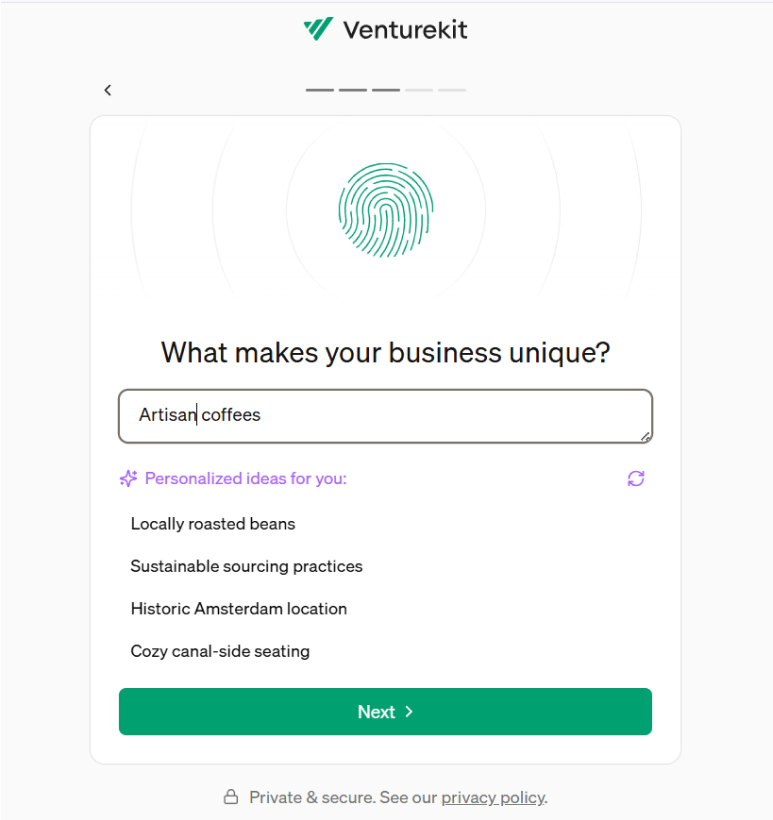 Venturekit what makes your business unique